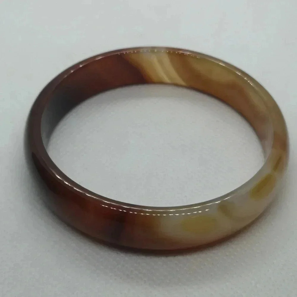 Natural agate bangle - Picture 3 of 5